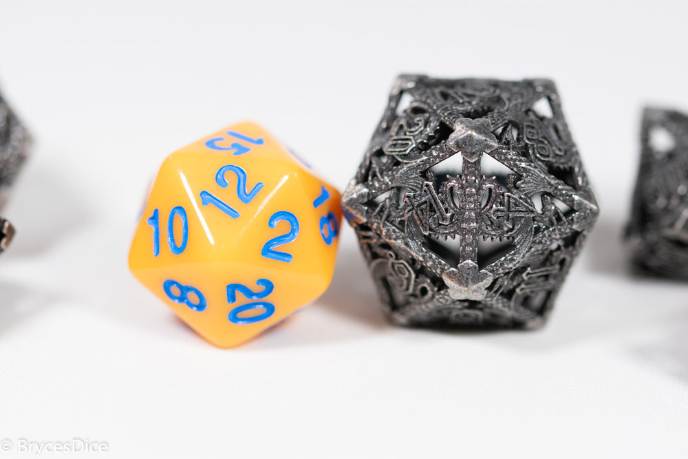 (Shimmering Blue) Deadly Dragon Dice: Shards of Oblivion Hollow Metal (Online Only)