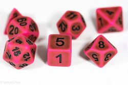 "Used Eraser" Pink w/Green Ancient Effect 7-Dice Set (Online Only)