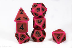 "Used Eraser" Pink w/Green Ancient Effect 7-Dice Set (Online Only)