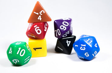 Rainbow Opaque 7 Die Set Polyhedral Dice by BrycesDice RPG Magic D&D Unique (Online Only)