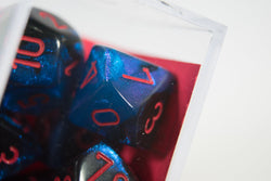 CHX 26458 Polyhedral 7-Die Gemini Black-Starlight /red Numbers Set Of 7 Dice Chessex (Online Only)