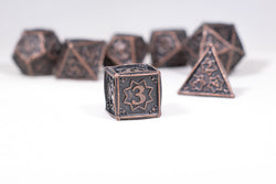 Rustic Copper 7-Dice Metal Set {North Star Dice Collection} (Online Only)