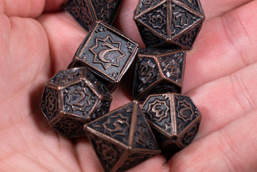 Rustic Copper 7-Dice Metal Set {North Star Dice Collection} (Online Only)