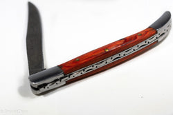 (Brown Wood) 9" Damascus Pocket Knife (Online Only)