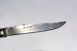 (White Ivory) 9" Damascus Pocket Knife (Online Only)