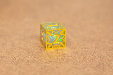 Single d20/d6 Forged in Frost (Resin Dice Encased in Metal) Permafrost/Purple/Opal/Dragon (Online Only)