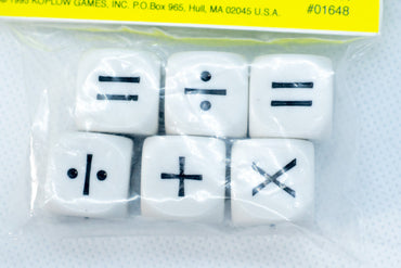 Math Operators Dice Learning Educational Resource Multiplication Addition (6-Pack) (Online Only)