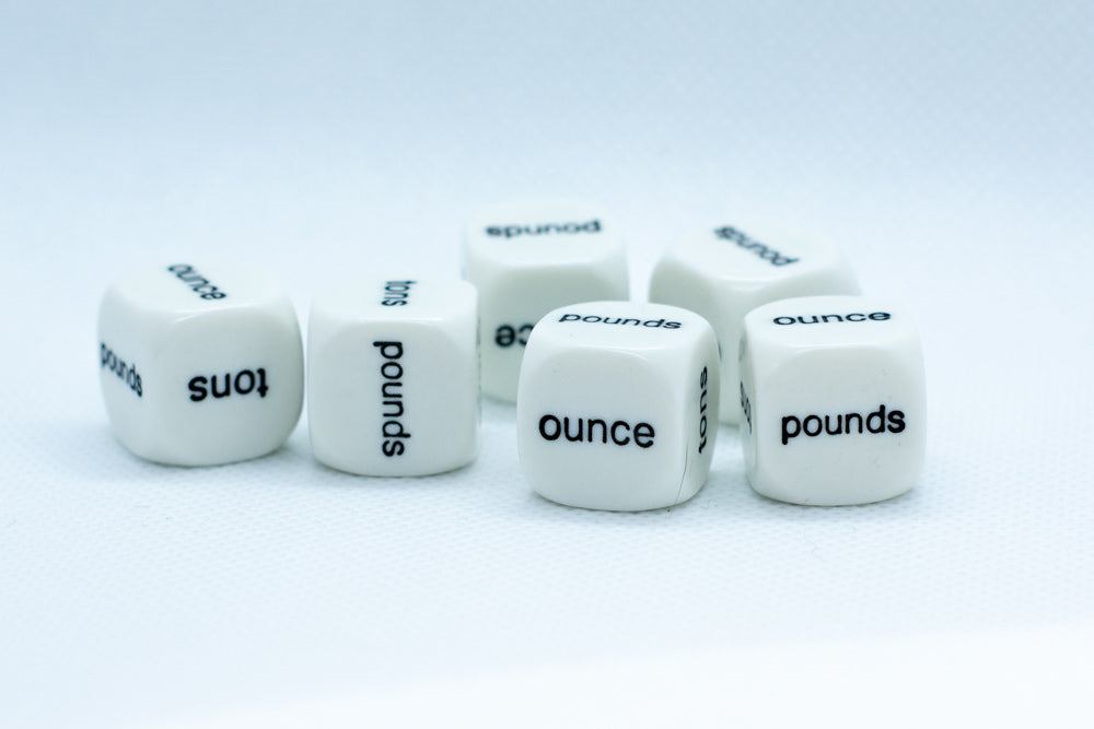 Weight Math Story Dice Learning Educational Resource (Sold Per Piece) 'Tons, Pounds, Ounce' (Online Only)