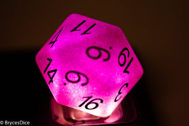 Purple Jumbo D20 38MM, Big Size 20 Sides Dice  Big 20 Faces Cube 1.5 inch Bescon (Online Only)