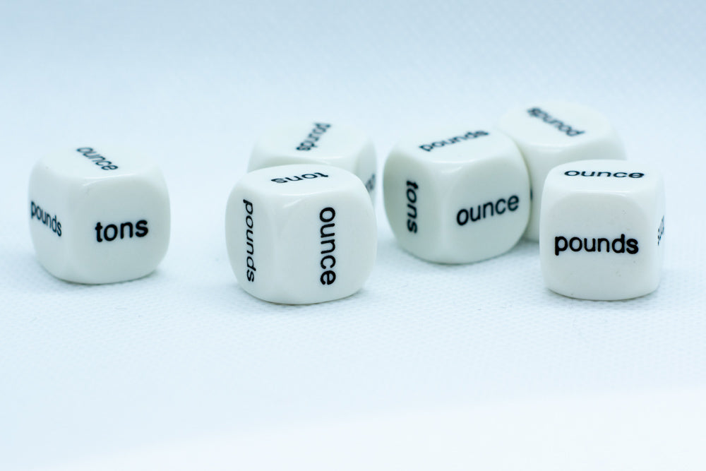 Weight Math Story Dice Learning Educational Resource (Sold Per Piece) 'Tons, Pounds, Ounce' (Online Only)