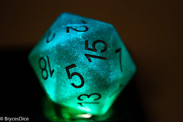 Green/Blue Jumbo D20 38MM, Big Size 20 Sides Dice  Big 20 Faces Cube 1.5 inch Bescon (Online Only)