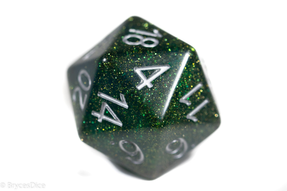 Green/Blue Jumbo D20 38MM, Big Size 20 Sides Dice  Big 20 Faces Cube 1.5 inch Bescon (Online Only)