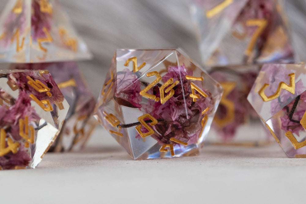 Wither and Bloom Sharp-Edged Resin Dice Set (ONLINE ORDER ONLY)