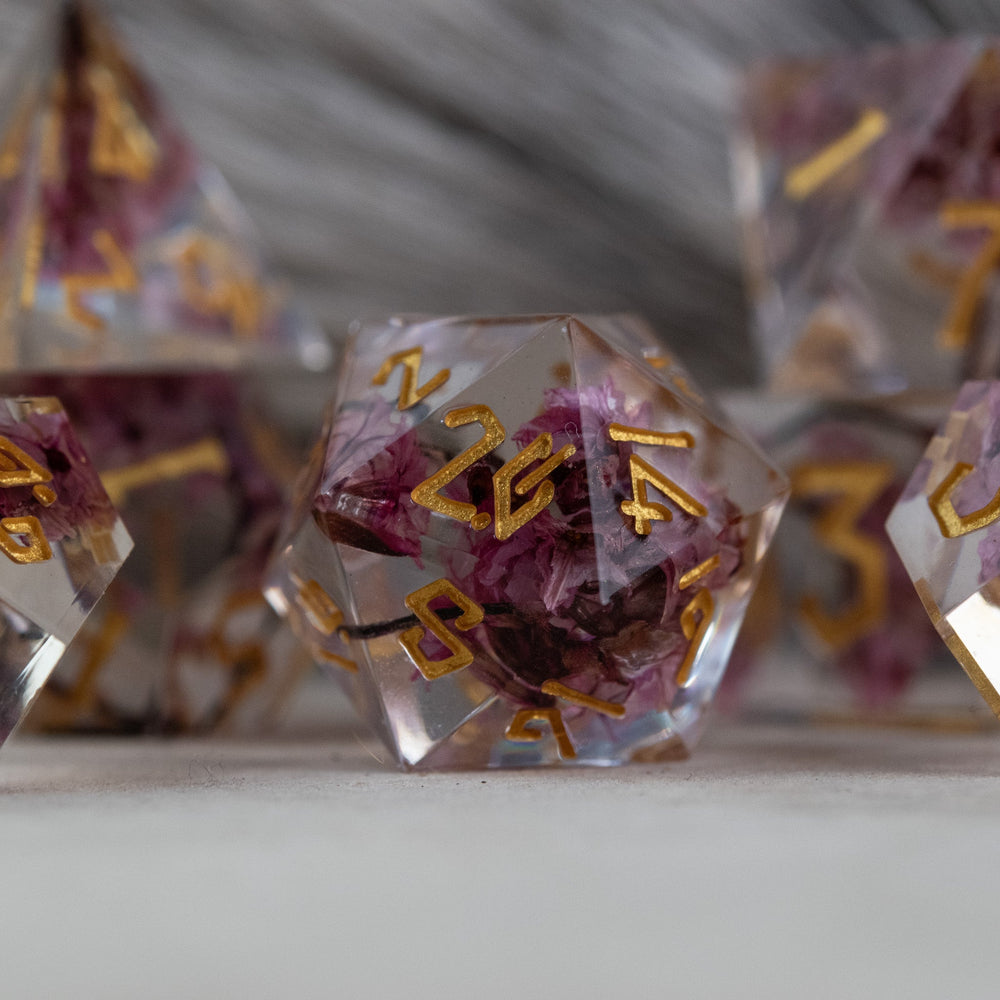 Wither and Bloom Sharp-Edged Resin Dice Set (ONLINE ORDER ONLY)