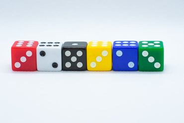 Square Edge 16mm Opaque Dice (Red/Yellow/Green/Blue/Black/White) | sold by the piece (Online Only)