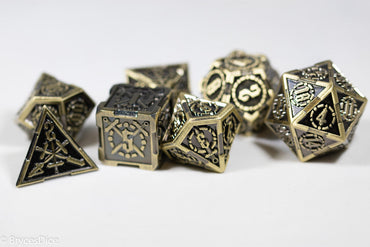 Gold Sword Strengthened Metal 7-Dice Set (Online Only)