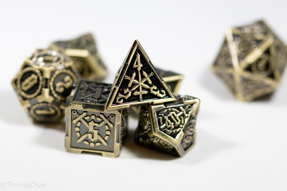 Gold Sword Strengthened Metal 7-Dice Set (Online Only)