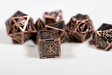 Copper Sword Strengthened Metal 7-Dice Set (Online Only)