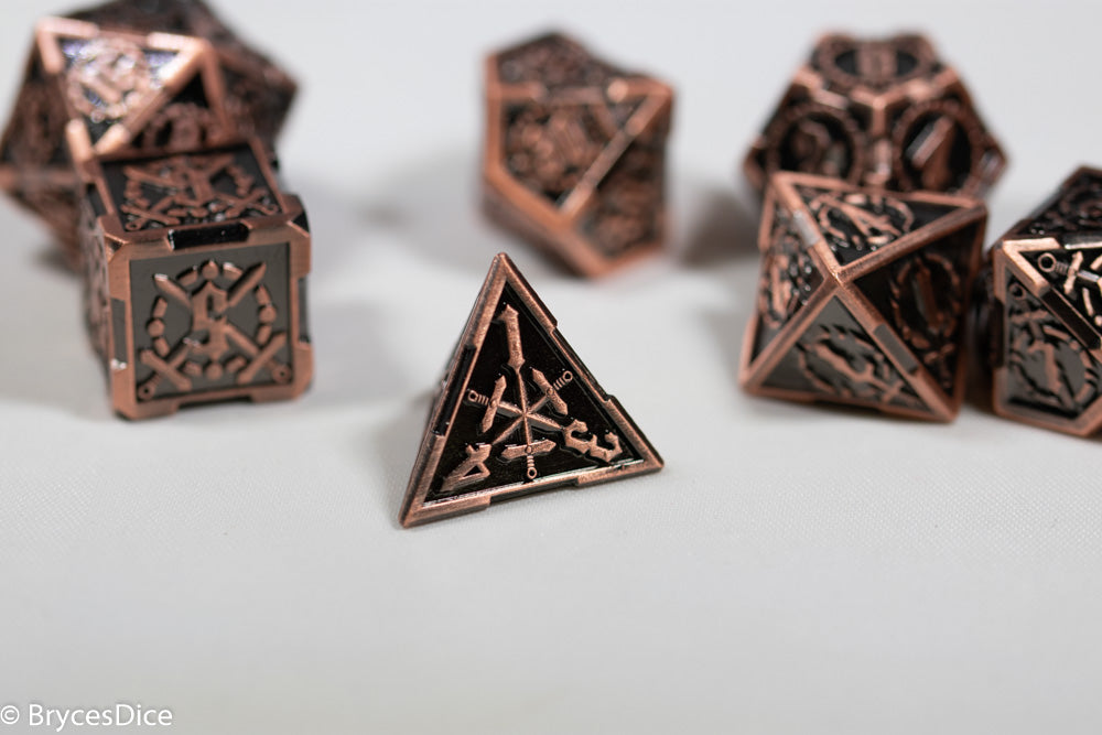 Copper Sword Strengthened Metal 7-Dice Set (Online Only)