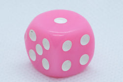 Opaque 16mm Pipped d6 Dice Red/Orange/Yellow/Green/Blue/Purple/White/Black/Pink (sold by the piece) (Online Only)