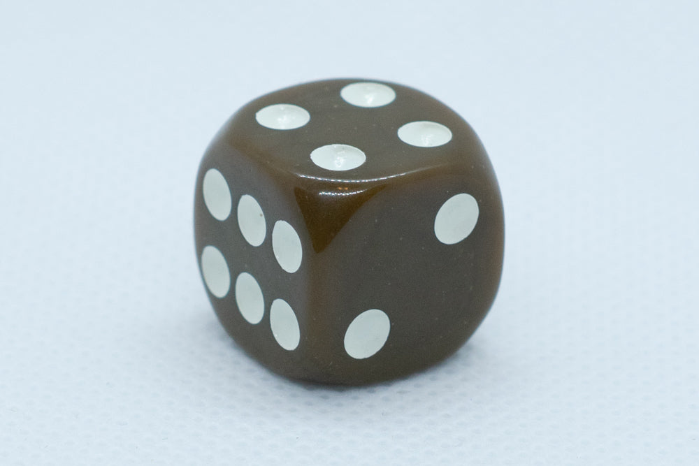 Opaque 16mm Pipped d6 Dice Red/Orange/Yellow/Green/Blue/Purple/White/Black/Pink (sold by the piece) (Online Only)