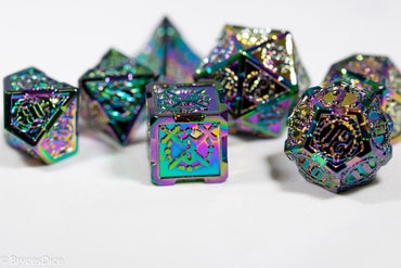 Rainbow Sword Strengthened Metal 7-Dice Set (Online Only)
