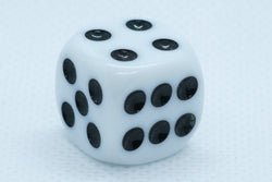 Opaque 16mm Pipped d6 Dice Red/Orange/Yellow/Green/Blue/Purple/White/Black/Pink (sold by the piece) (Online Only)