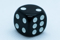 Opaque 16mm Pipped d6 Dice Red/Orange/Yellow/Green/Blue/Purple/White/Black/Pink (sold by the piece) (Online Only)