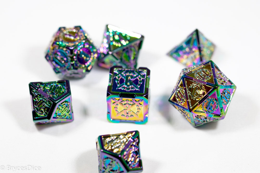 Rainbow Sword Strengthened Metal 7-Dice Set (Online Only)