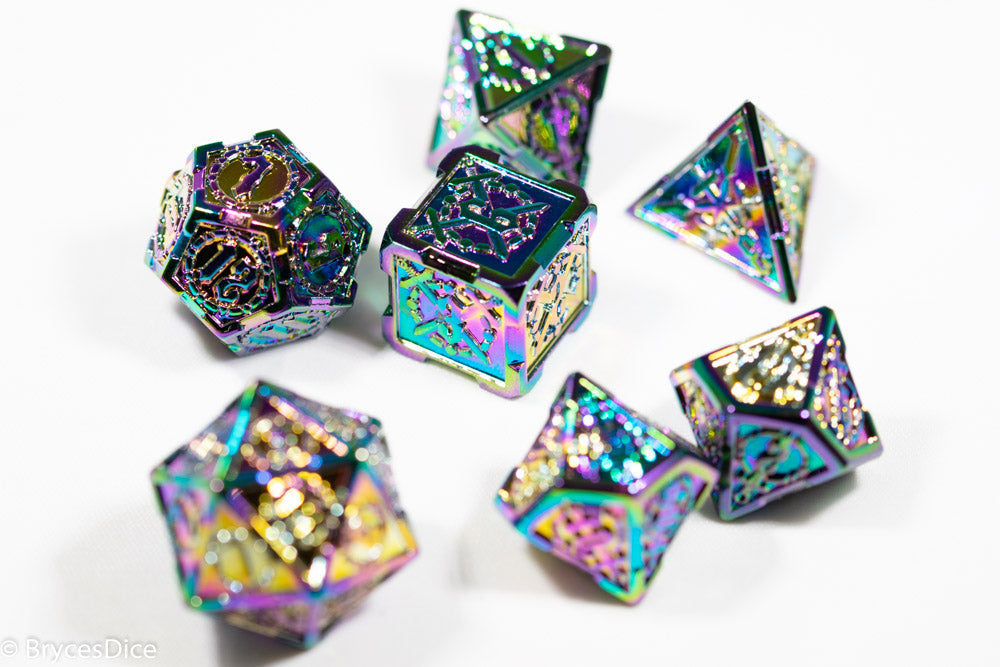 Rainbow Sword Strengthened Metal 7-Dice Set (Online Only)