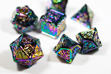 Rainbow Sword Strengthened Metal 7-Dice Set (Online Only)