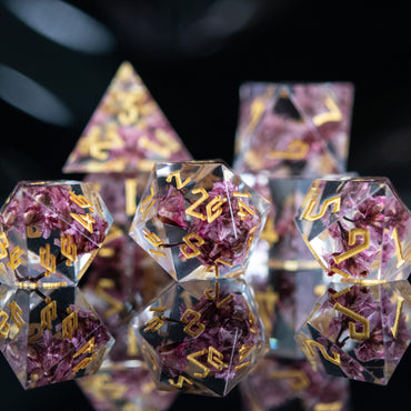 Wither and Bloom Sharp-Edged Resin Dice Set (ONLINE ORDER ONLY)