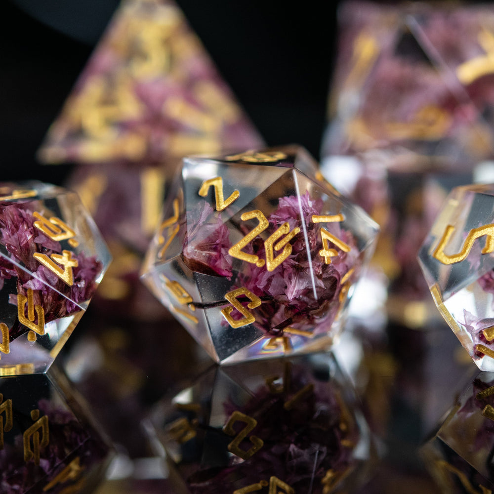 Wither and Bloom Sharp-Edged Resin Dice Set (ONLINE ORDER ONLY)