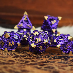 Dragon's Lair Hollow Metal Dice Set - Purple (ONLINE ORDER ONLY)