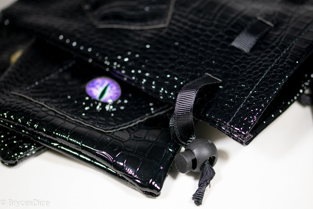 Dragon Scale Dice Bag 6x4 Inch w/Dragon Eye (red color eye) (Online Only)