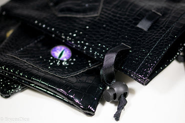 Dragon Scale Dice Bag 6x4 Inch w/Dragon Eye (red color eye) (Online Only)