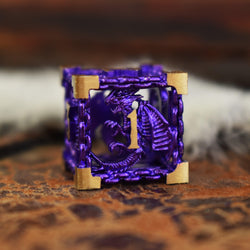 Dragon's Lair Hollow Metal Dice Set - Purple (ONLINE ORDER ONLY)