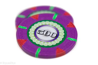 13.5g 'Basic' Poker Chip (500) Purple/green/red [sold by the piece] (Online Only)