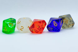 d10 Countdown Dice (Blue, Emerald, Pearl, Red, Smoke) (Online Only)