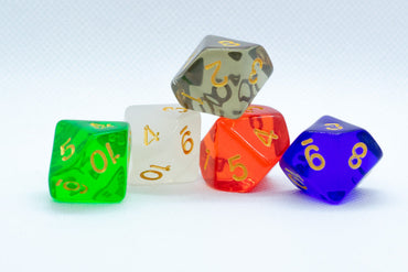 d10 Countdown Dice (Blue, Emerald, Pearl, Red, Smoke) (Online Only)