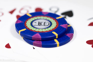 13.5g 'Basic' Poker Chip (10) Blue/yellow/purple [sold by the piece] (Online Only)