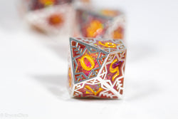 Forged Dragon Fruit Forged in Frost Dice Set (Resin Dice Encased in Metal) (Online Only)