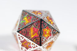 Forged Dragon Fruit Forged in Frost Dice Set (Resin Dice Encased in Metal) (Online Only)