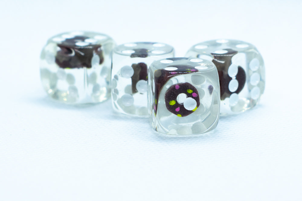 Chocolate Donut Pipped d6 16mm (Custom Dice) *Sold per die (Online Only)