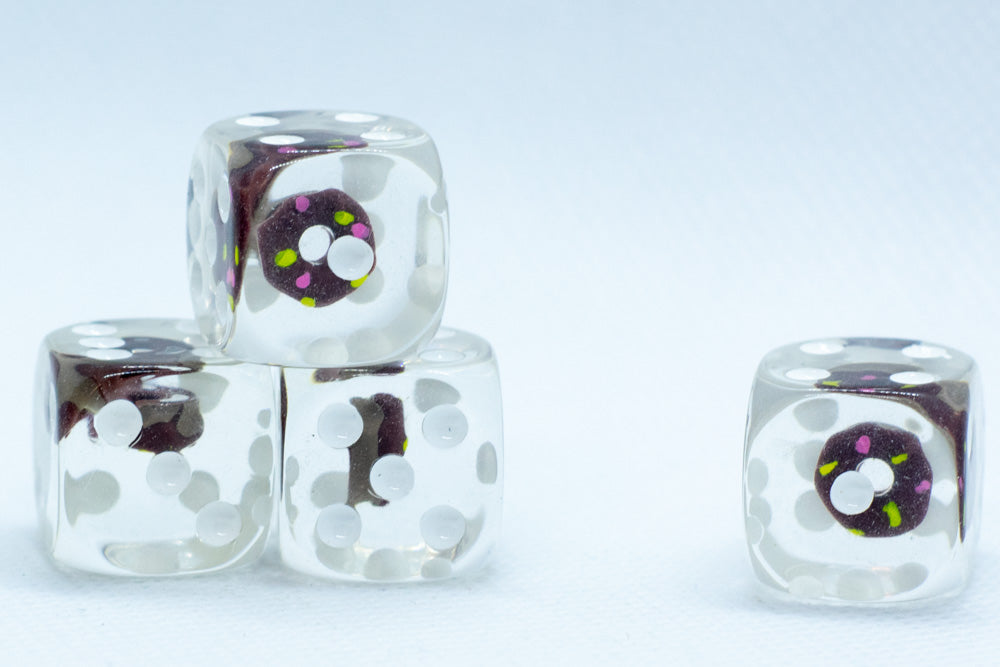 Chocolate Donut Pipped d6 16mm (Custom Dice) *Sold per die (Online Only)