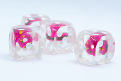 Pink Donut Pipped d6 16mm (Custom Dice) *Sold per die (Online Only)
