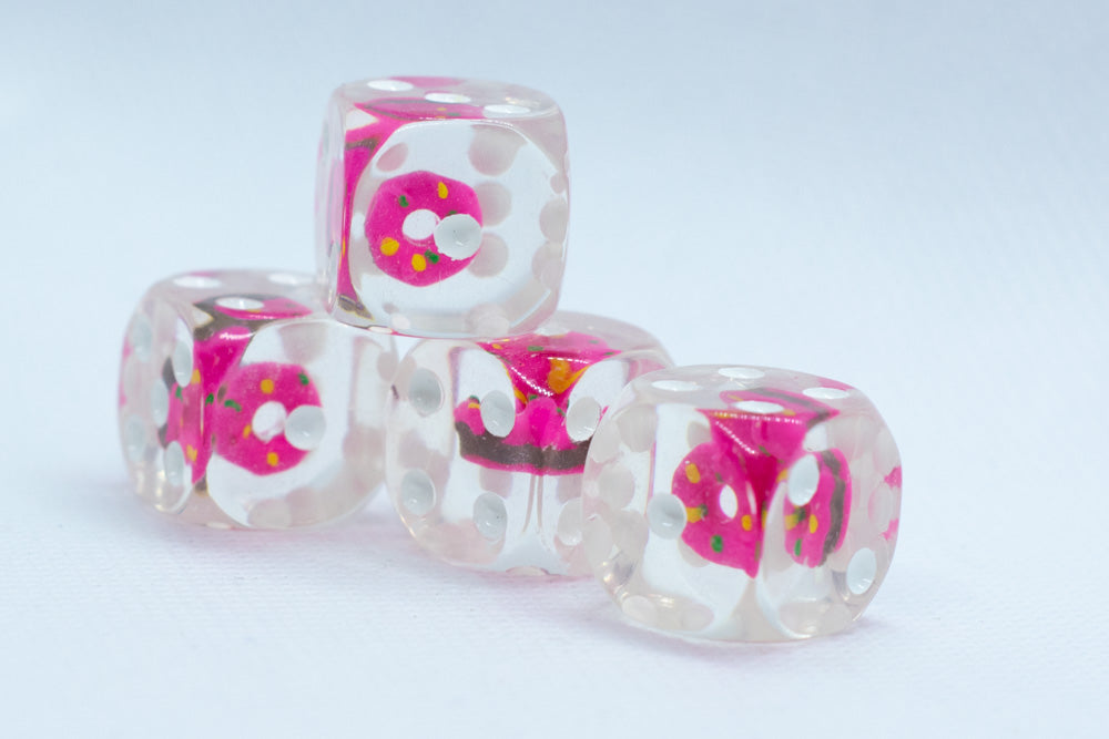 Pink Donut Pipped d6 16mm (Custom Dice) *Sold per die (Online Only)