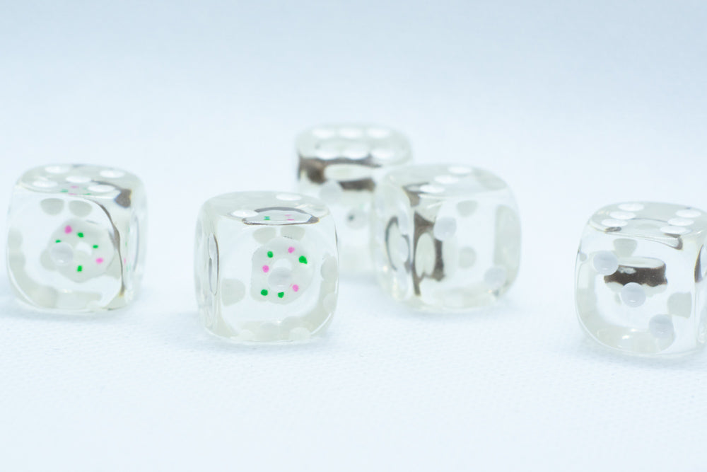 Vanilla Donut Pipped d6 16mm (Custom Dice) *Sold per die (Online Only)