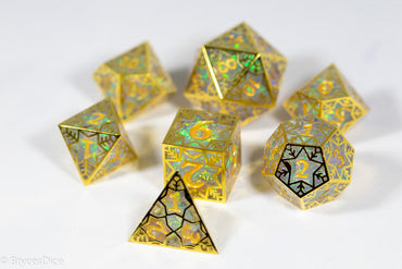 Forged Opal Forged in Frost Dice Set (Resin Dice Encased in Metal) (Online Only)