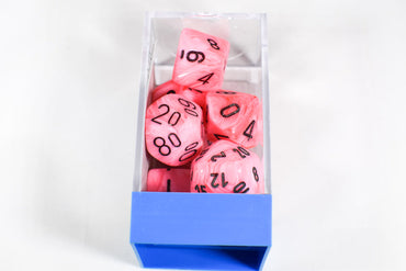 Vortex Snow Pink/Black 7-Die Set Lab Dice (Online Only)
